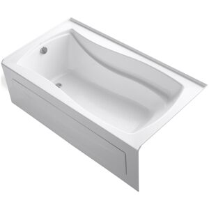 Kohler K-1229-LA Mariposa Collection 66" Three Wall Alcove Soaking Bath Tub with Left Hand Drain White Tub Soaking Alcove