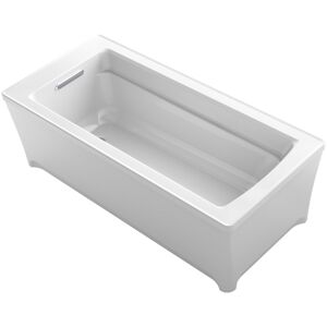 Kohler K-2594 Archer 67-3/4" Free Standing Soaking Tub with Reversible Drain White Tub Soaking Freestanding