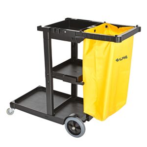 Alpine 463 Utility Cart with 3 Shelves and Vinyl Bag Janitorial Supplies Utility Carts Carts