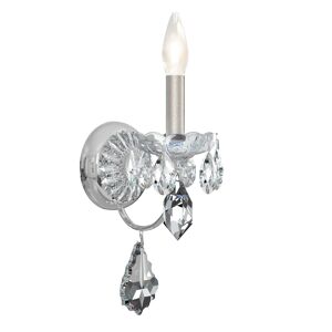 Schonbek 1701 Century 13" Tall Wall Sconce Polished Silver Indoor Lighting Wall Sconces