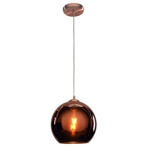 Access Lighting 28101-BCP/CP Glow 1 Light Pendant - 10" Wide with Copper Glass Shade Brushed Copper Indoor Lighting Pendants