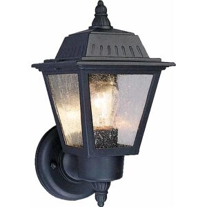 Volume Lighting V8520 1 Light 10.5" Height Outdoor Wall Sconce with Clear Seedy Glass Black Outdoor Lighting Wall Sconces Outdoor Wall Sconces
