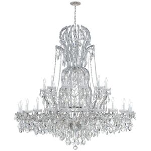 Crystorama Lighting Group 4460-CL-SAQ Maria Theresa 37 Light 64" Wide Crystal Chandelier with Swarovski Spectra Crystal Accents Polished Chrome Indoor