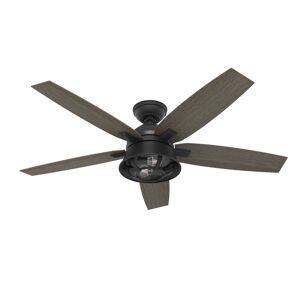 Hunter Hampshire 52 LED Hampshire 52" 5 Blade LED Indoor Ceiling Fan with Remote Control Matte Black Fans Ceiling Fans Indoor Ceiling Fans
