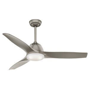 Casablanca Wisp 52 52" Indoor Ceiling Fan with LED Light Kit and Hand Held Remote Pewter Fans Ceiling Fans Indoor Ceiling Fans