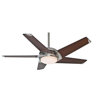 Casablanca STEALTH DC-LED Stealth 54 Inch Energy Star Ceiling Fan with WhisperWind Technology - Blades Light Kit and Remote Included Brushed Nickel