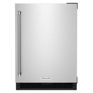 KitchenAid KURR114K 24 Inch Wide 5 Cu. Ft. Energy Star Rated Compact Refrigerator with Temperature Monitoring System Black Cabinet / Stainless Doors