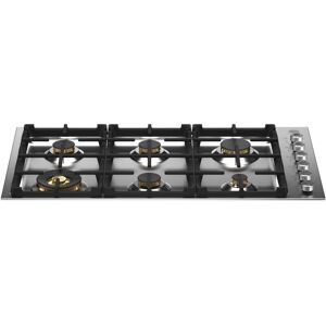 Bertazzoni PROF366QBXT Professional 36 Inch Wide 6 Burner Gas Cooktop Stainless Steel Cooking Appliances Cooktops Gas Cooktops