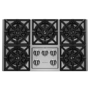 BlueStar RBCT365BSSV2L Cooktop Series 36 Inch Wide 5 Burner Liquid Propane Cooktop Stainless Steel Cooking Appliances Cooktops Gas Cooktops