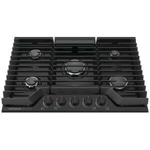 Frigidaire GCCG3048A 30 Inch Wide 5 Burner Gas Cooktop with Quick Boil Burner Black Cooking Appliances Cooktops Gas Cooktops