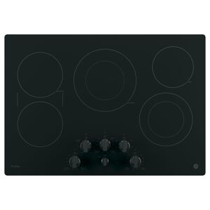 GE Profile PP7030 30 Inch Wide Built-In Electric Cooktop with SyncBurner Control Black Cooking Appliances Cooktops Electric Cooktops