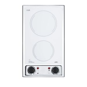 Summit CR2B120 12 Inch Wide 2 Burner Electric Cooktop White Cooking Appliances Cooktops Electric Cooktops