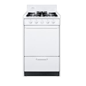 Summit WLM110P 20 Inch Wide 2.46 Cu. Ft. Free Standing Liquid Propane Range with Broiler Compartment White Cooking Appliances Ranges Gas Ranges