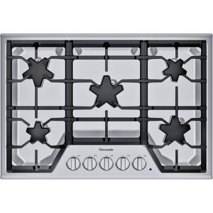 Thermador SGSX305T Masterpiece® 30 Inch Wide 5 Burner Gas Cooktop with Star® Burners and ExtraLow® Select Burner Stainless Steel Cooking Appliances