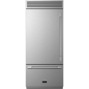 Fulgor Milano F7PBM361-L 36 Inch Wide 18.5 Cu. Ft. Free Standing Left-Hinge Refrigerator Stainless Steel Refrigeration Appliances Full Size