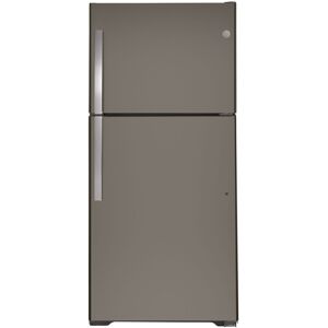 GE GTS19KMNR 30 Inch Wide 19.1 Cu. Ft. Top Mount Refrigerator with LED Lighting Slate Refrigeration Appliances Full Size Refrigerators Top Freezer