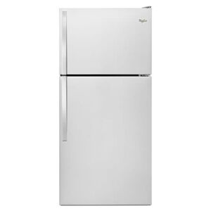 Whirlpool WRT318FZD 30 Inch Wide 18.2 Cu. Ft. Top Mount Refrigerator with Frameless Glass Shelves Monochromatic Stainless Steel Refrigeration