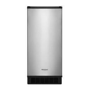 Whirlpool WUI75X15HZ 15 Inch Wide 25 Lbs. Undercounter Ice Maker with Clear Ice Technology Stainless Steel Refrigeration Appliances Ice Makers Under