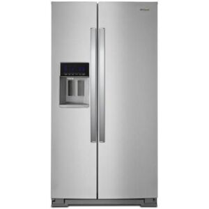 Whirlpool WRS588FIH 36 Inch Wide 28.49 Cu. Ft. Side by Side Refrigerator Fingerprint Resistant Stainless Steel Refrigeration Appliances Full Size