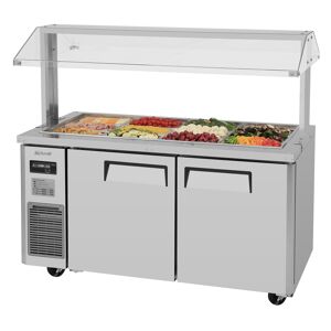 Turbo Air JBT-60 J Series 60 Inch Wide 15 Cu. Ft. Refrigerated Buffet Display Table Stainless Steel Commercial Food Warming and Holding Equipment