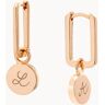 Merci Maman Personalized Love Links Hoop Earrings