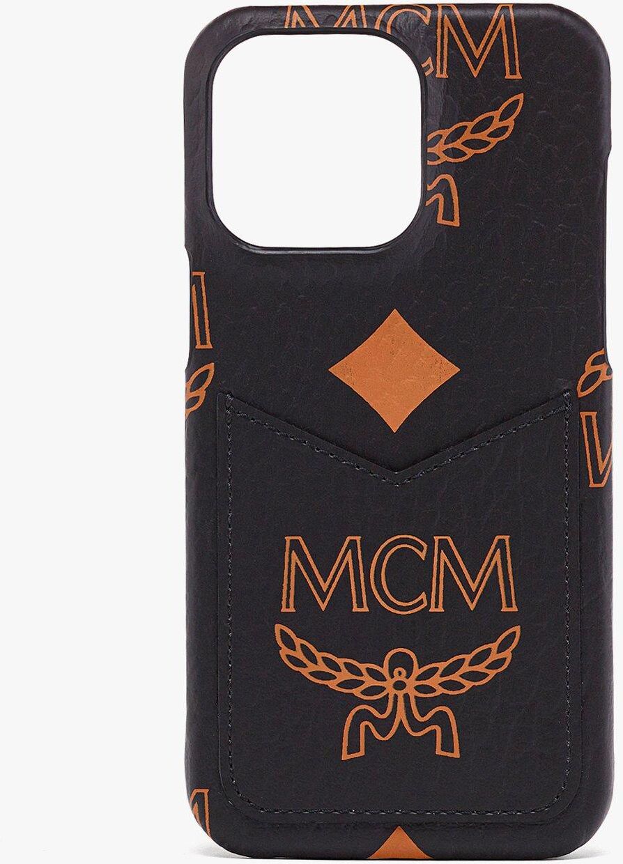 MCM Iphone 15 Pro Max Case In Maxi Visetos BLACK male 15PM