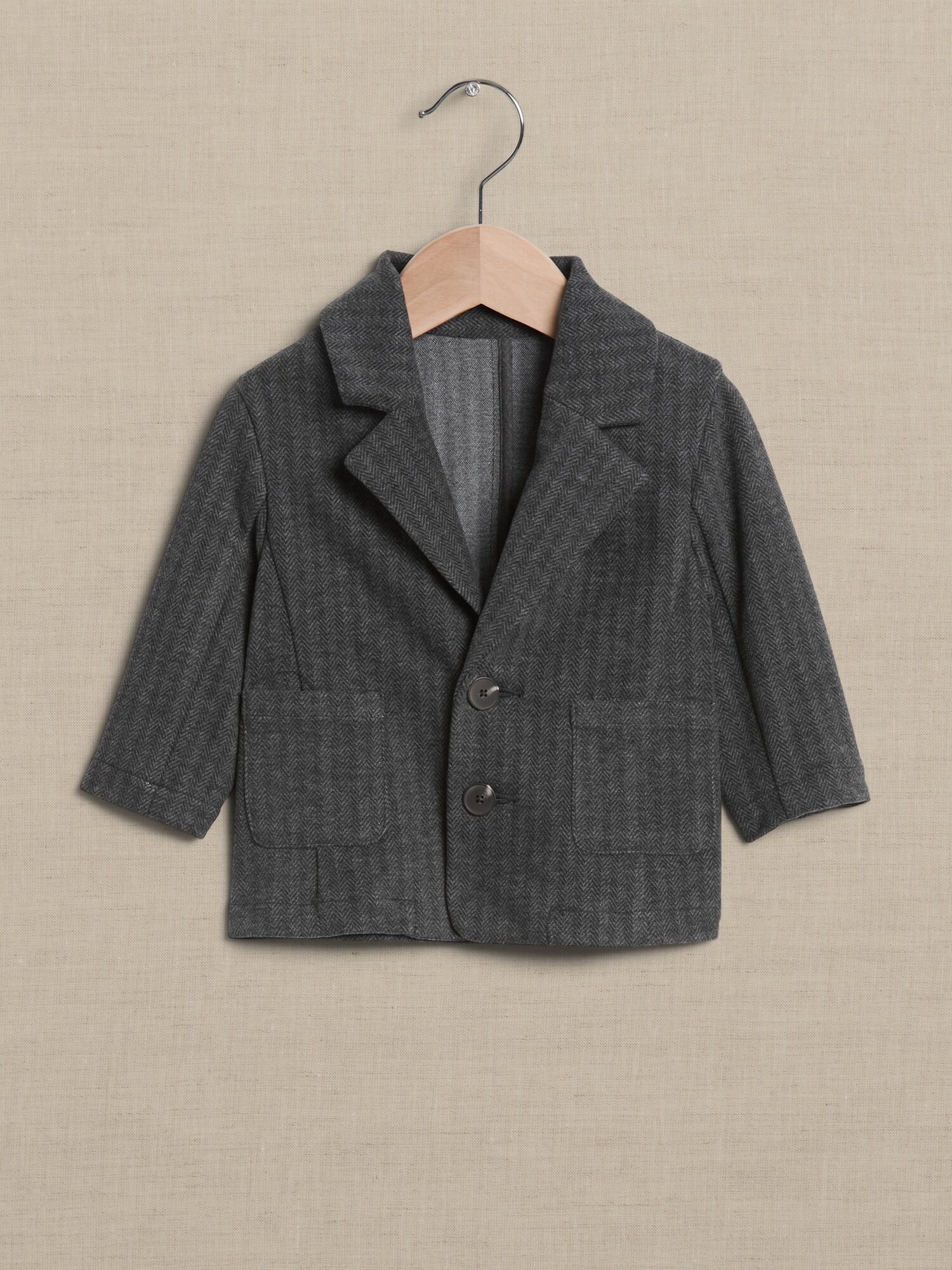 Banana Republic Factory Houndstooth Explorer Blazer for Baby + Toddler - Charcoal Gray - unisex - Size: 12-18 M