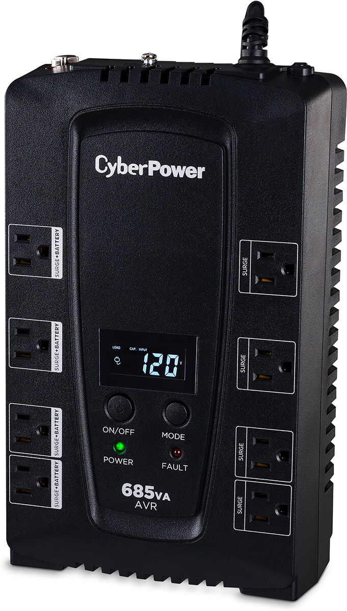 CyberPower Intelligent LCD Computer Battery Backup, 685VA 390W UPS, 8 Outlets