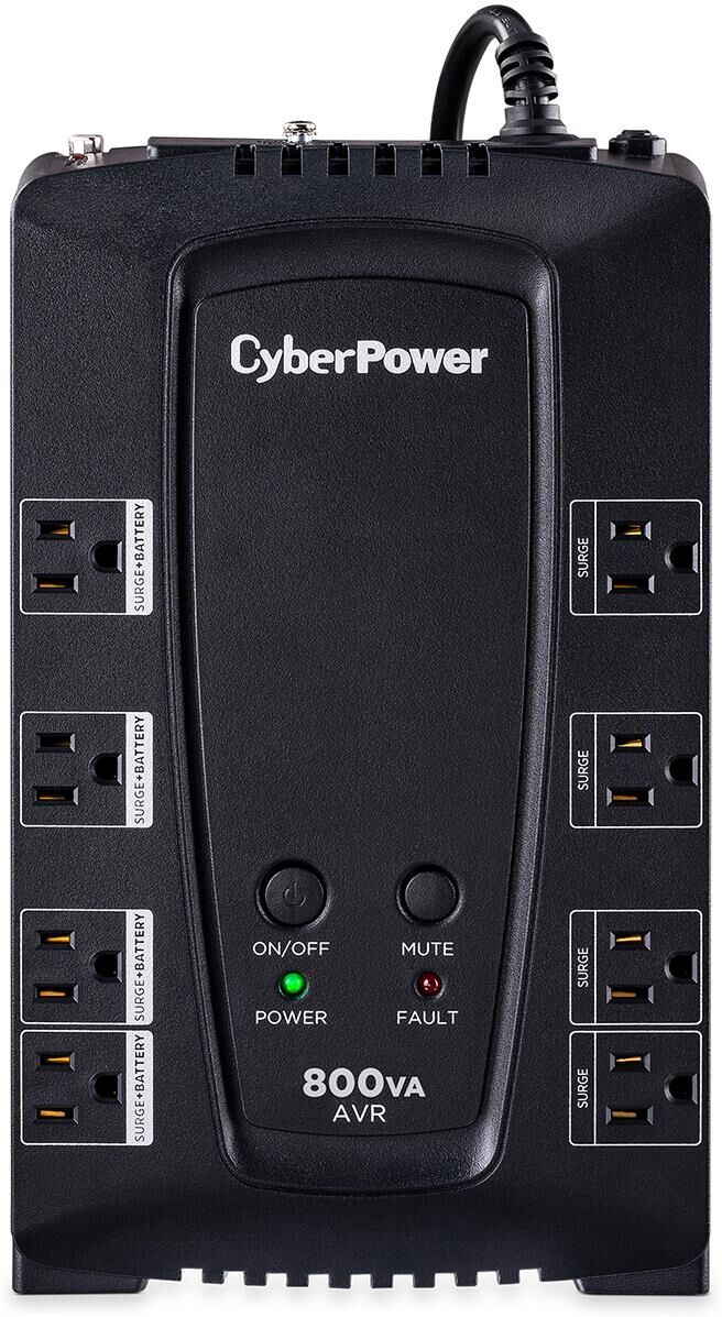 CyberPower AVR Computer Battery Backup, 800VA 450W UPS, 8 Outlets