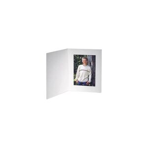 Collectors Gallery Portrait Folder Frame with Plain Border for 6x8&quot; Print, White