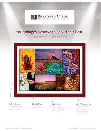 Breathing Color Vibrance Metallic Inkjet Photo Paper, 13x19&quot; 50 Sheets