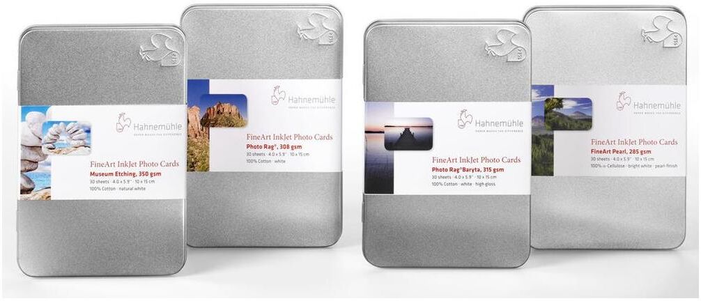 Hahnemühle Photo Museum Etching FineArt Inkjet Photo Cards with Tin Box