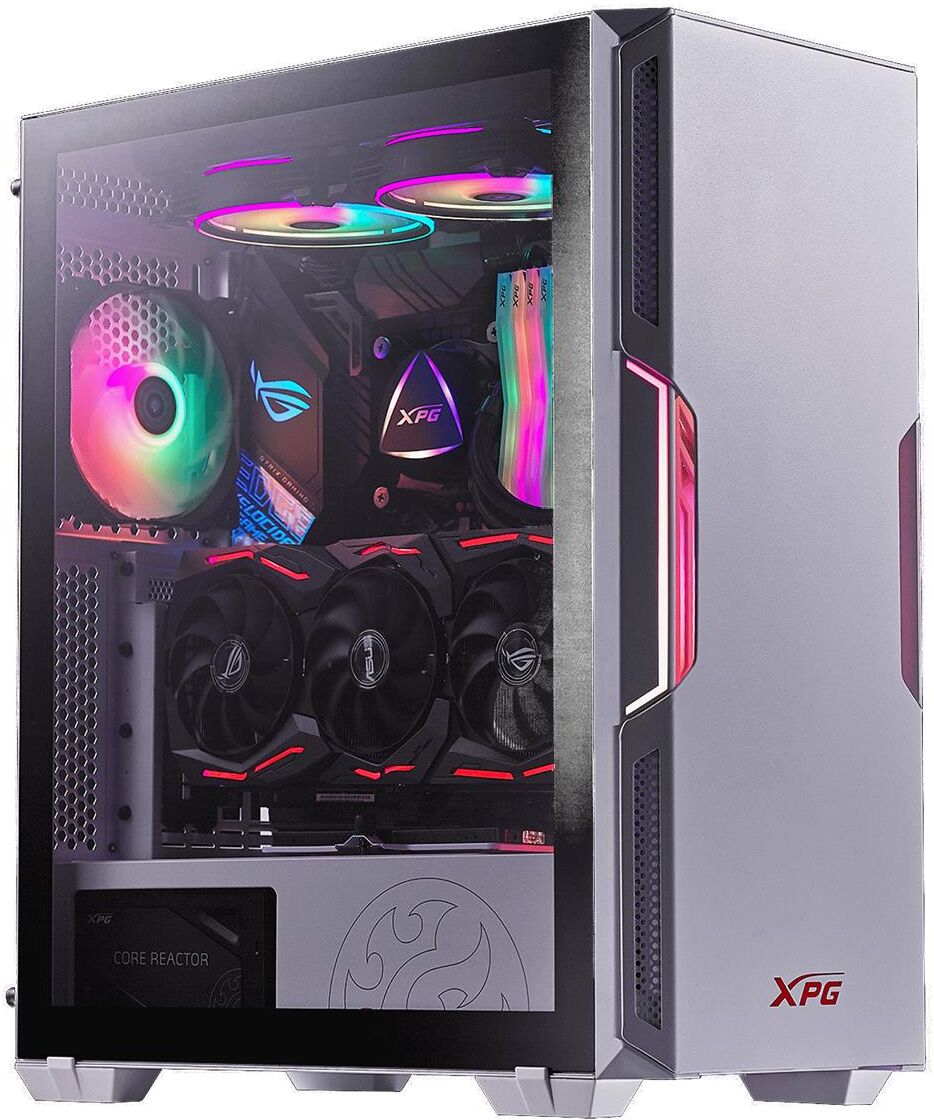 XPG STARKER ARGB Tempered Glass ATX Mid-Tower Gaming Computer Case, White