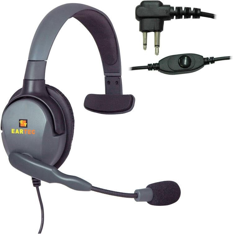 Eartec Max 4G Single-Ear Inline PTT Headset with Mic &amp; Motorola 2-Pin Connector