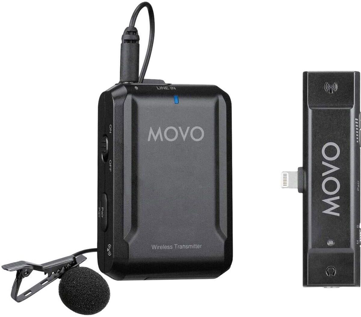 Movo Photo EDGE-DI Digital Wireless Mic System w/Omni Lav Mic for Apple iPhone