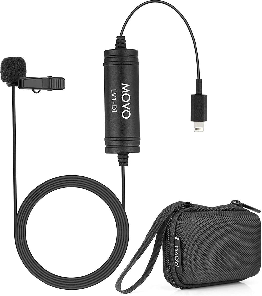 Movo Photo LV1-DI Digital Omni Lavalier Mic,Lightning Connector for Apple iPhone