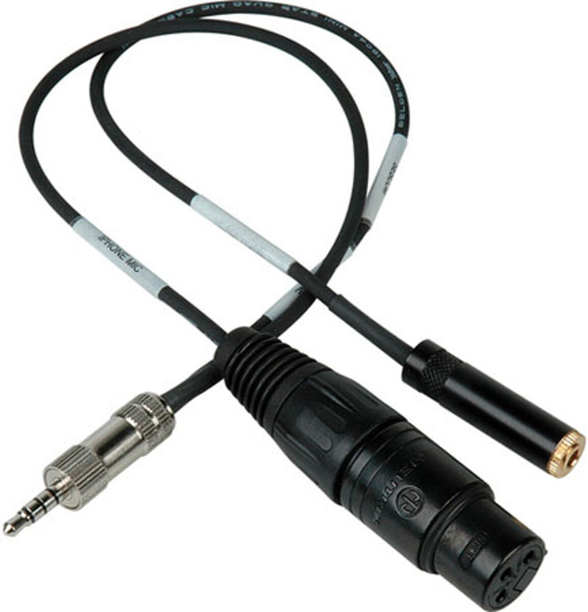 Sescom 1' TRRS to XLR Mic &amp; 3.5mm Monitoring Jack Cable for iPhone/iPod/iPad