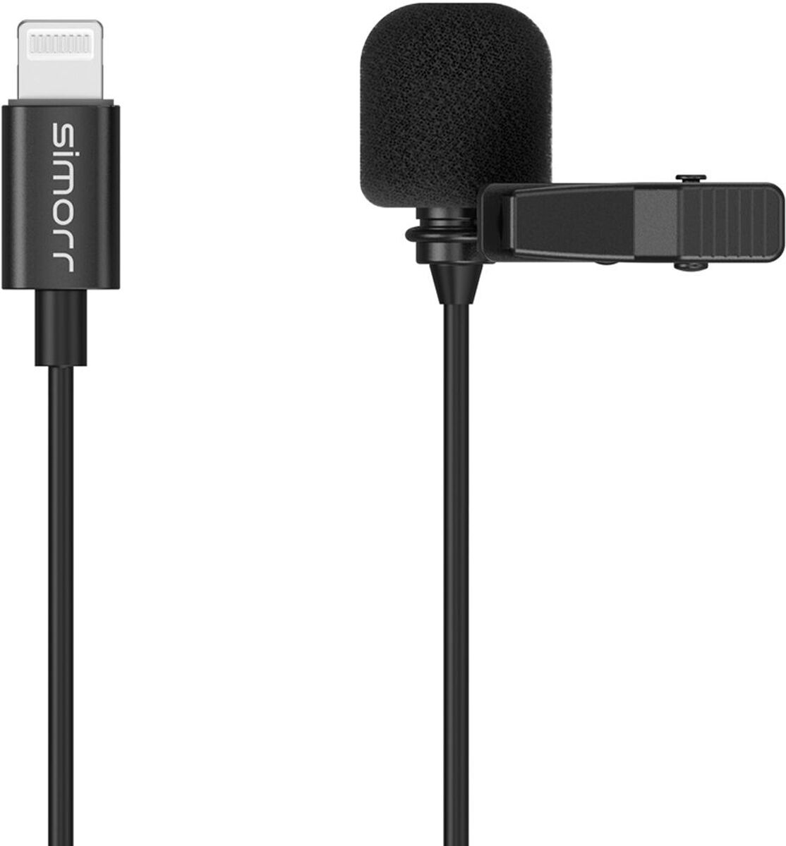 SmallRig 3453 Simorr Wave L3 Lightning Omni-Directional Lavalier Mic, Black