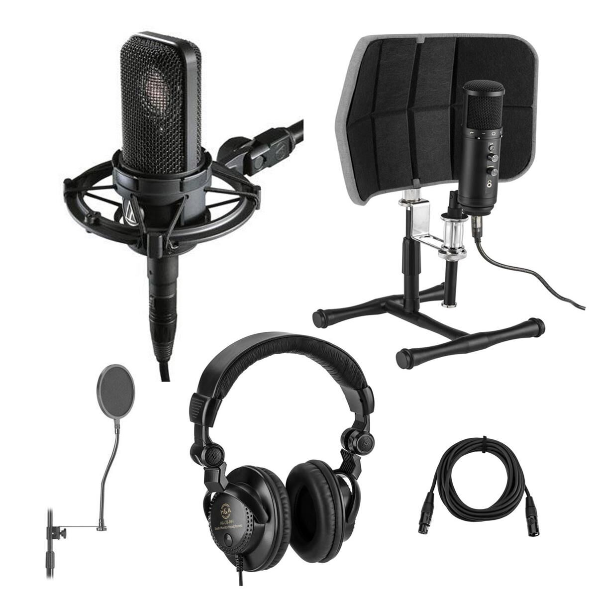 Audio-Technica AT4040 Side-Address Cardioid Condenser Microphone W/Accessory Kit