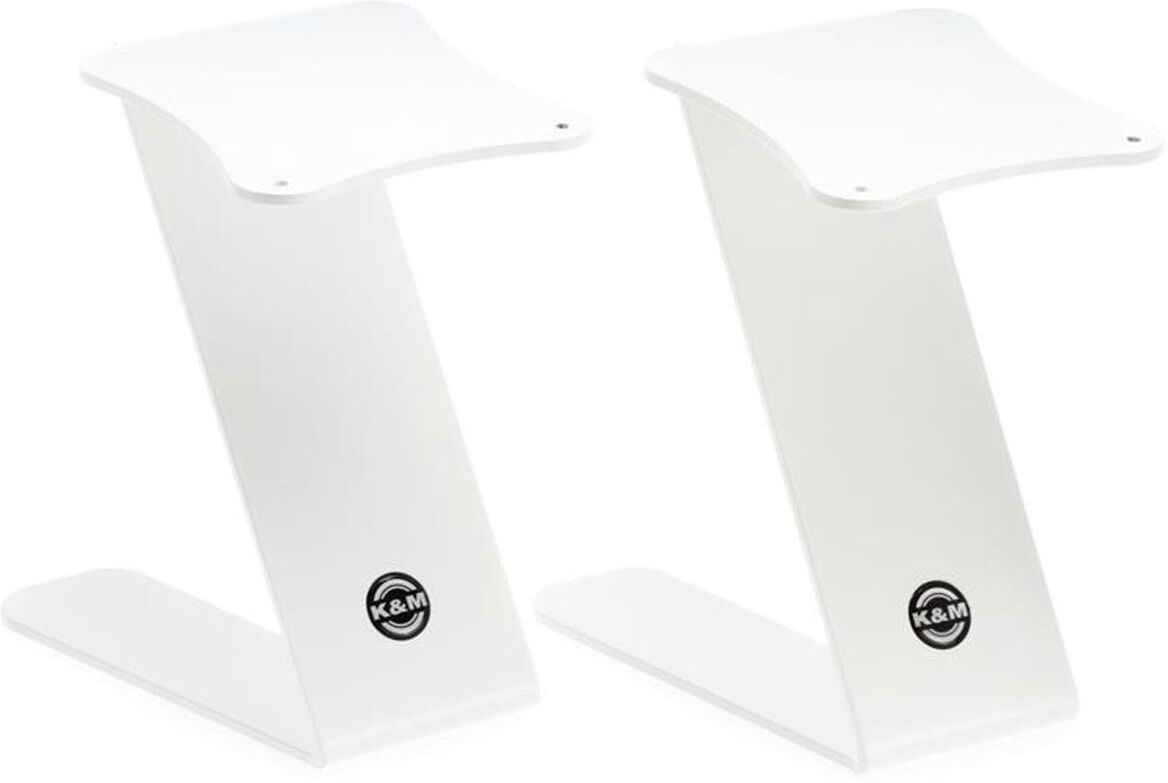 K&M K&amp;M 26773 Z-Style Tabletop Monitor Stand, Pure White, Pair