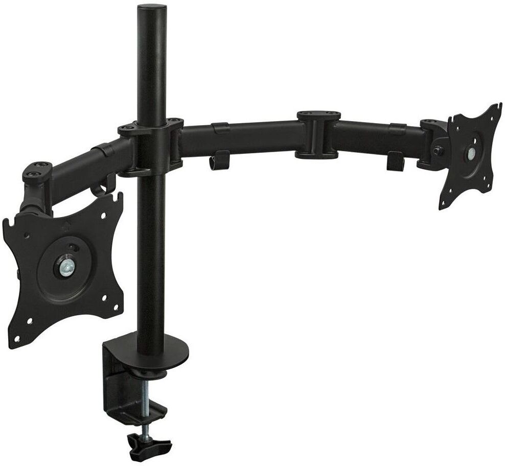 Mount-It! MI-1752 Height Adjust Full-Motion Desk Mount for 2x 13-27&quot; Monitors