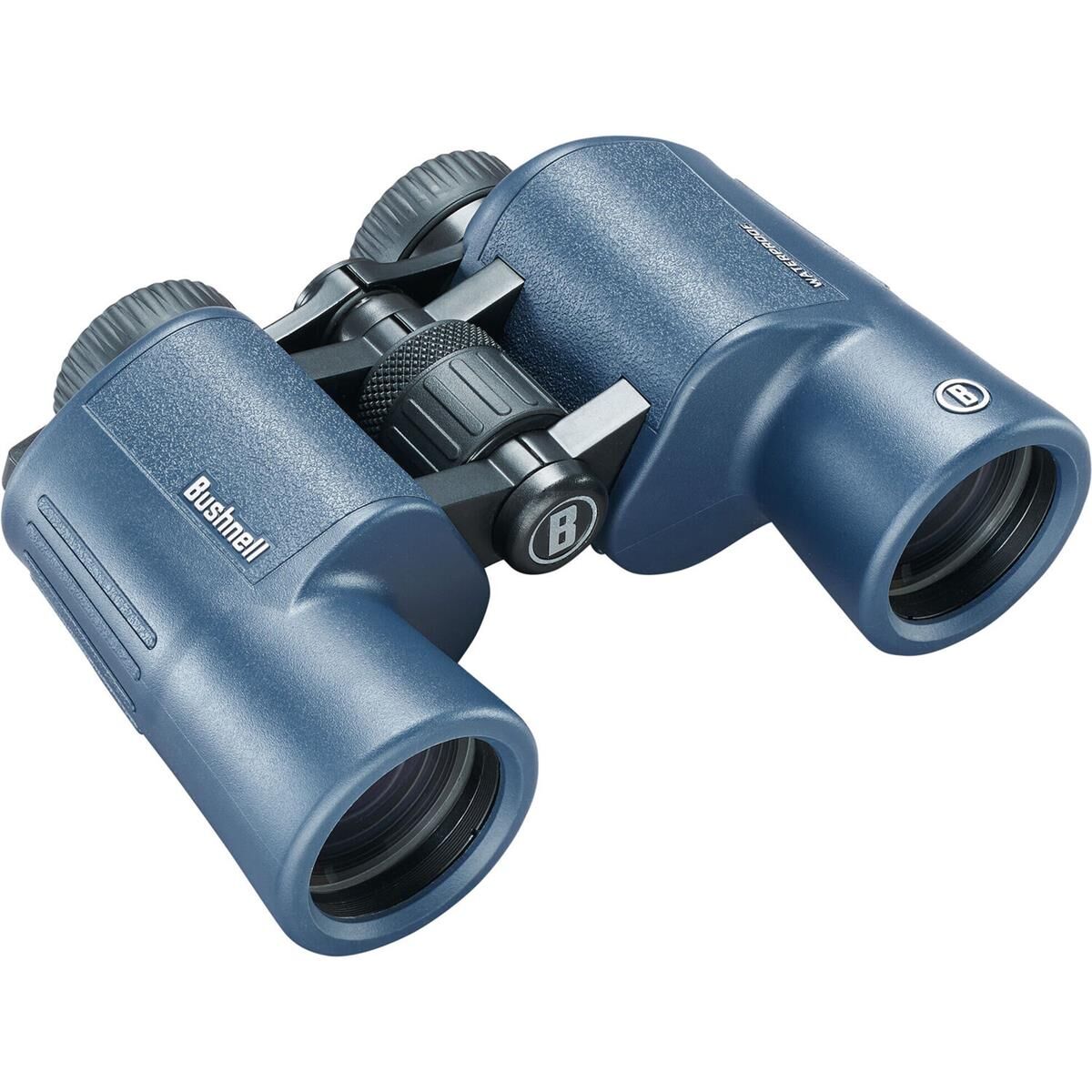 Bushnell 10x42 H2O Waterproof Porro Prism Binocular, 6.5 Degree AoV, Dark Blue