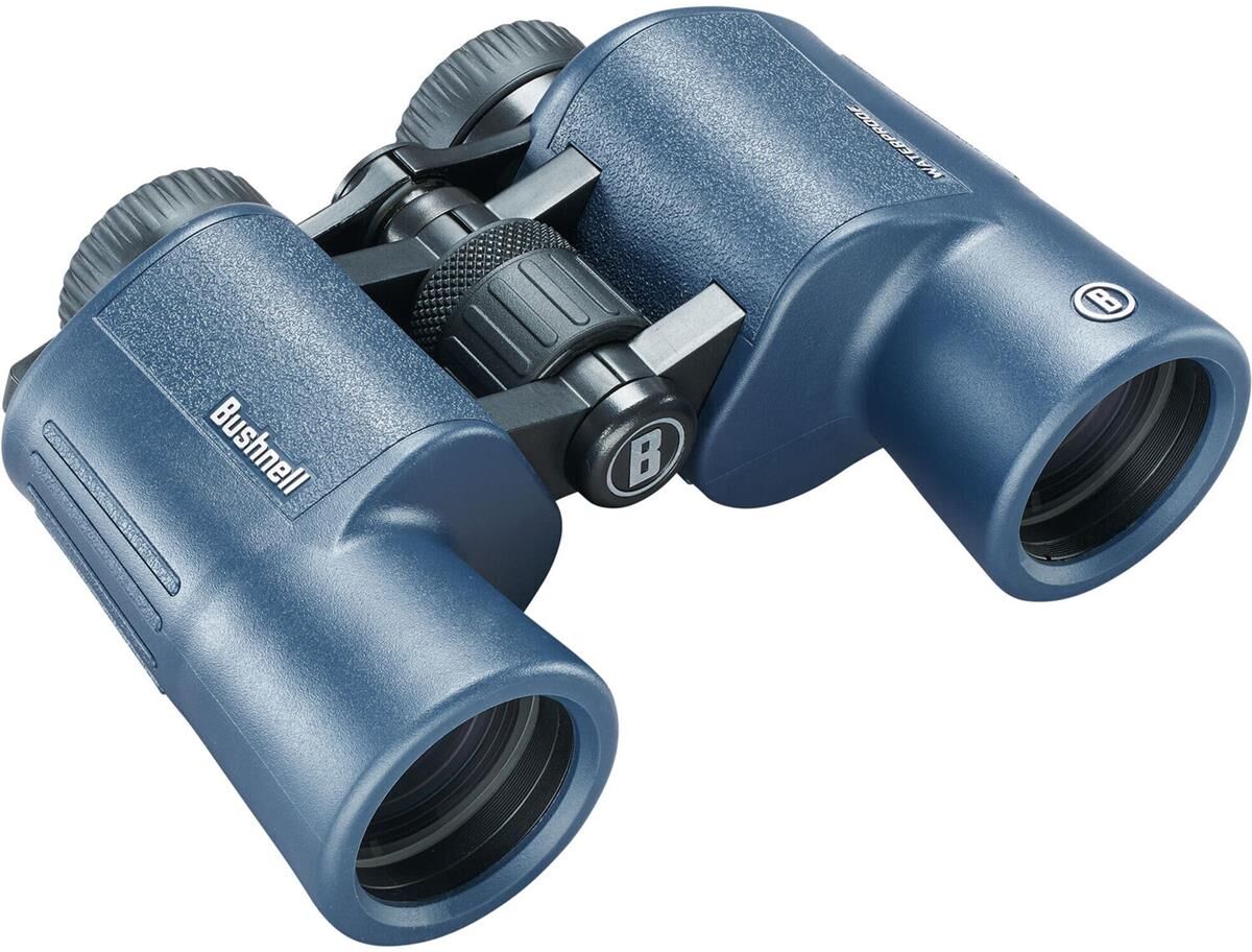 Bushnell 12x42 H2O Waterproof Porro Prism Binocular, 5.1 Degree AoV, Dark Blue