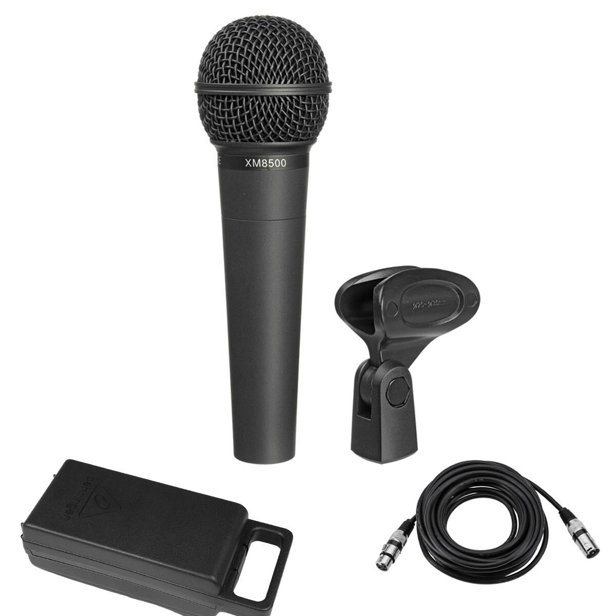 Behringer ULTRAVOICE XM8500 Dynamic Cardioid Vocal Microphone with 25' XLR Cable
