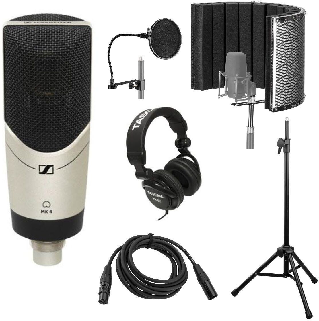 Sennheiser MK 4 Studio Condenser Microphone - Pro Recording Setup Kit