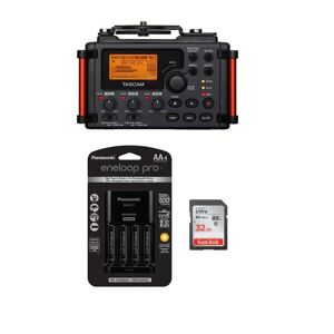 Tascam DR-60D MKII Portable Recorder for DSLR With 32GB SDHC Card/4AA Ni-MH Batt