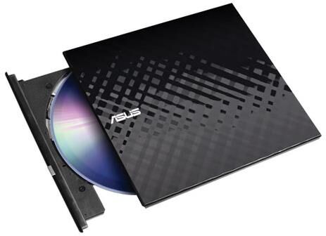 Asus SDRW-08D2S-U 8x Slim DVD-RW External Optical Drive, Black