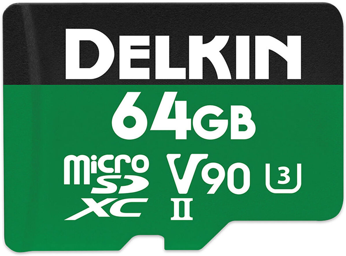 Delkin Devices Power 64GB UHS-II U3/V90 microSDXC Memory Card with Adapter