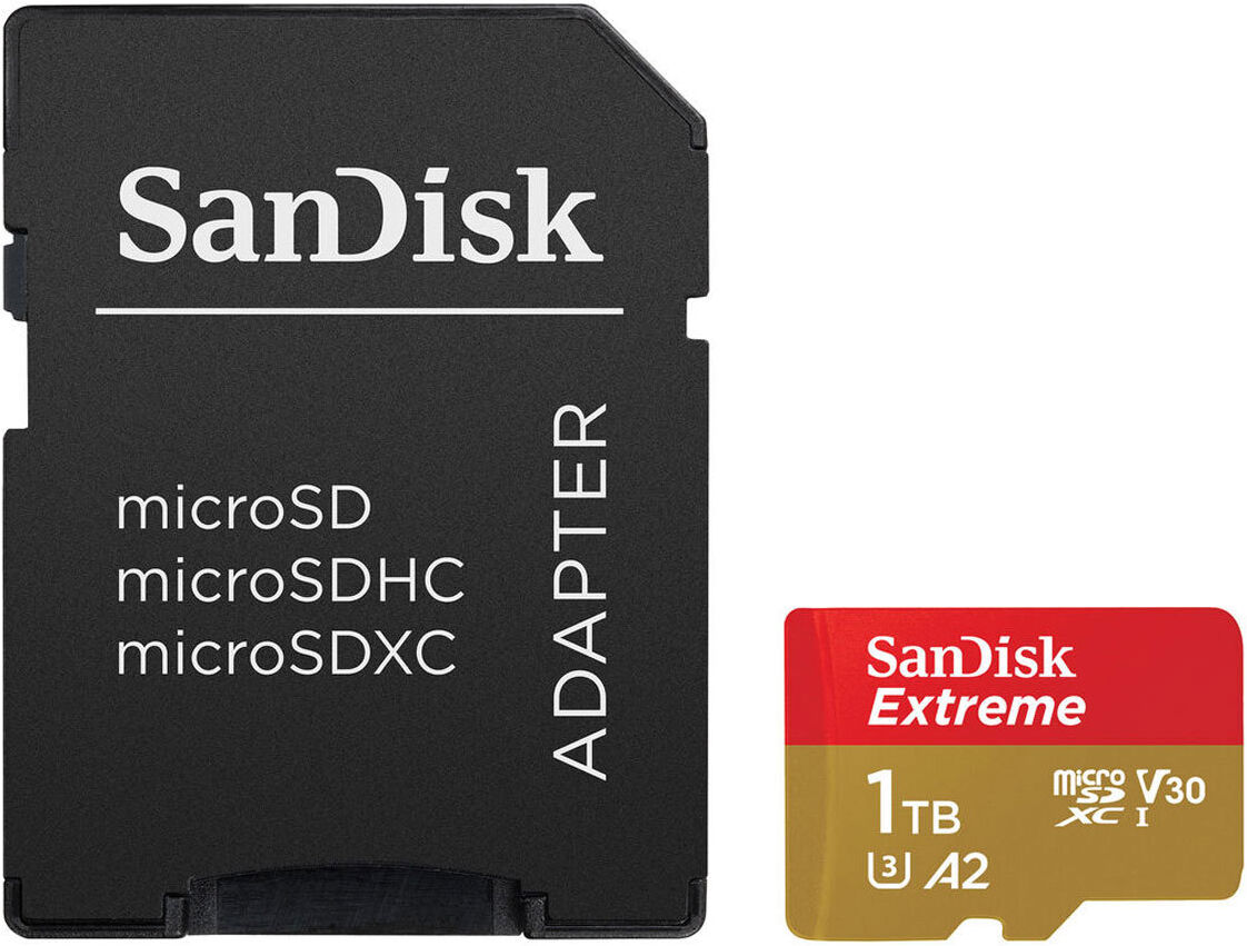 SanDisk Extreme 1TB UHS-I U3 microSDXC Memory Card with SD Adapter