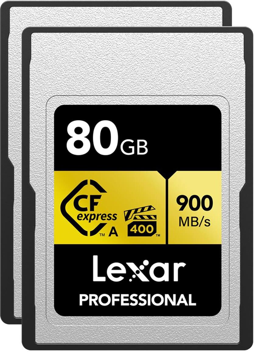 Lexar Gold Series Professional 80GB CFexpress Type-A Memory Card, 2-Pack